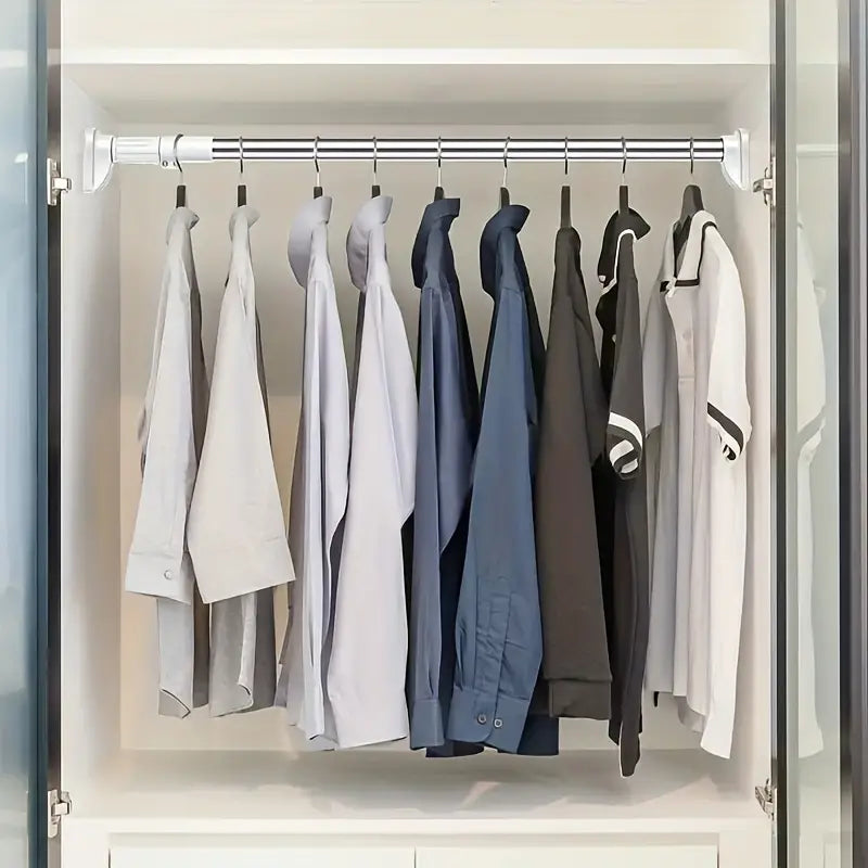 Barra Plegable Expandible Ropa Baño