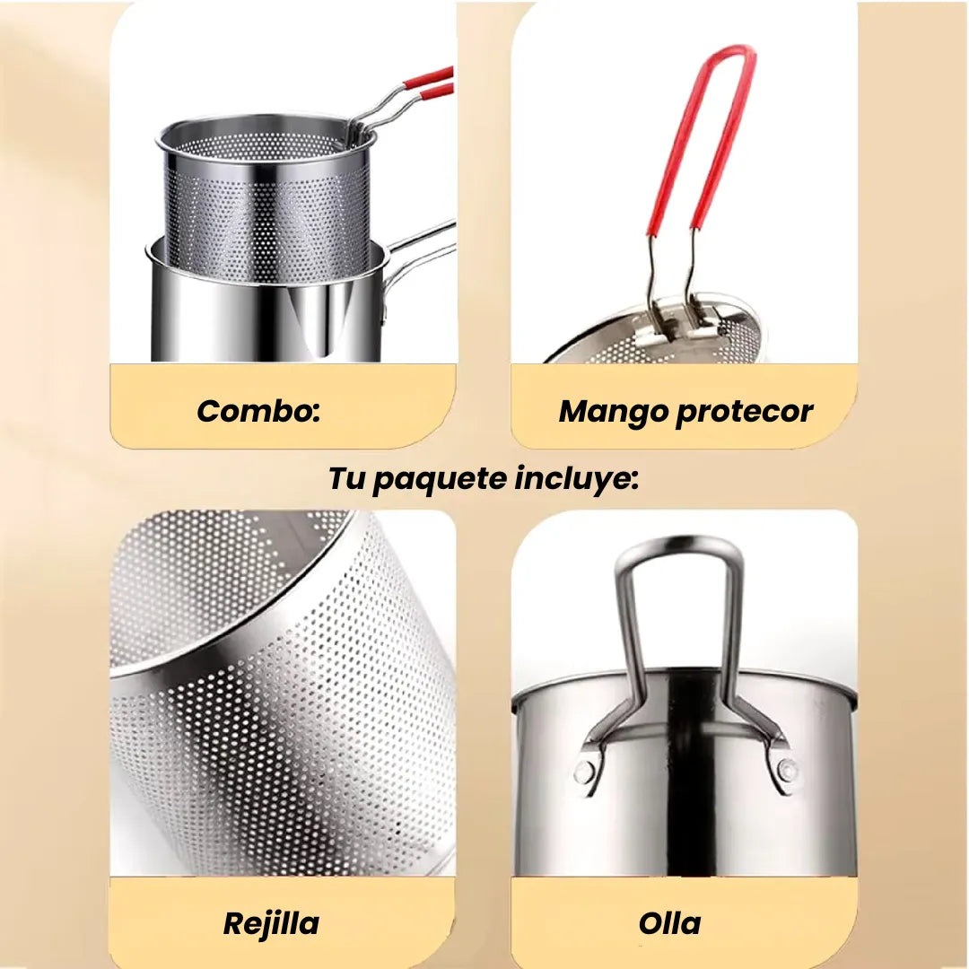 Olla Freidora Profunda Aceite Canasta